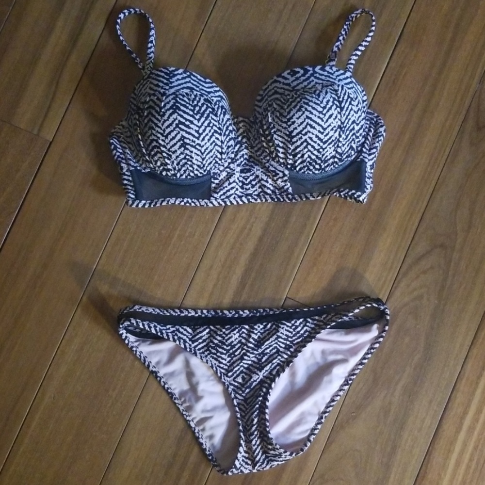 Bikini Zebra Print Set